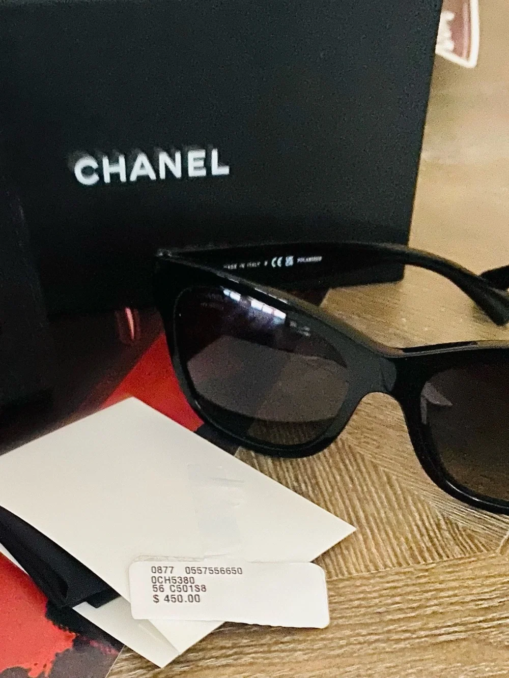 CHANEL Polarized 5380 SQUARE SUNGLASSES - Picture 1 of 7